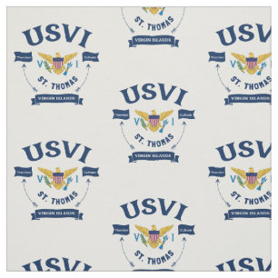 US Virgin Islands Flag St. Thomas USVI Caribbean  Fabric