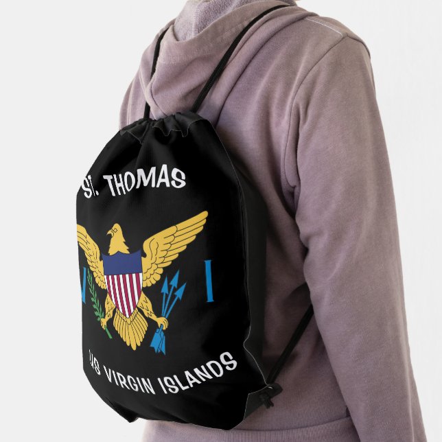 US Virgin Islands Flag St. Thomas USVI  Drawstring Bag (Insitu)