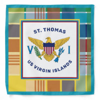 US Virgin Islands Flag St. Thomas USVI Madras