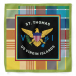 US Virgin Islands Flag St. Thomas USVI Madras Bandana