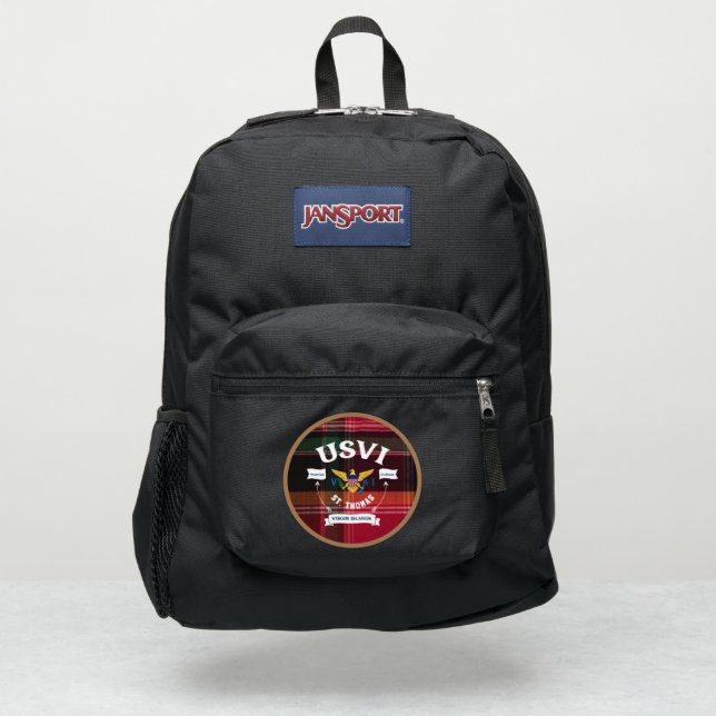 US Virgin Islands Flag St. Thomas USVI Madras JanSport Backpack (Front)