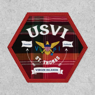 US Virgin Islands Flag St. Thomas USVI Madras Patch