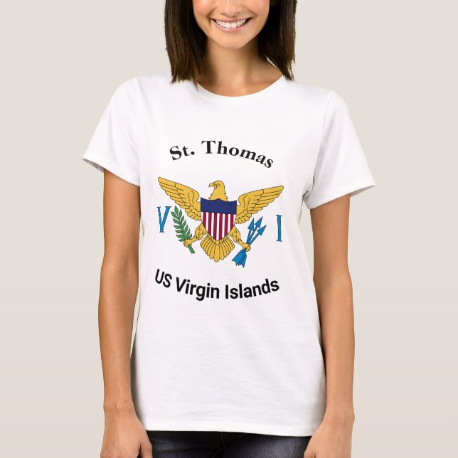 US Virgin Islands Flag St. Thomas USVI T-Shirt (Front)