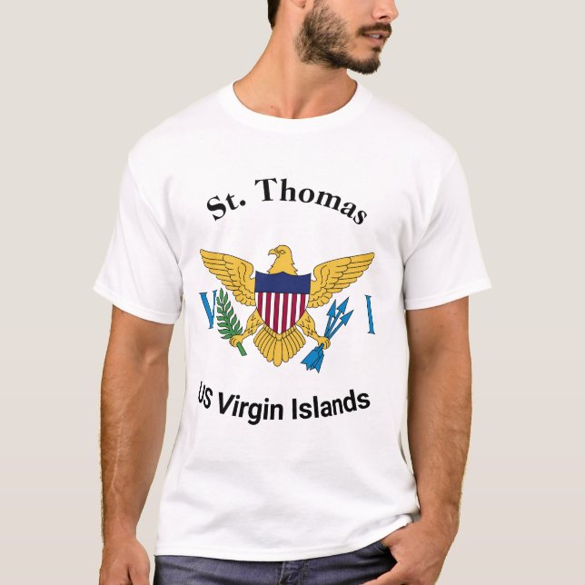 US Virgin Islands Flag St. Thomas USVI T-Shirt (Front)
