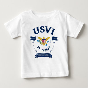 US Virgin Islands Flag St. Thomas USVI Tropical Baby T-Shirt