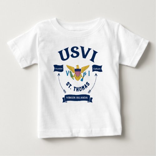US Virgin Islands Flag St Thomas USVI Tropical Baby T_Shirt
