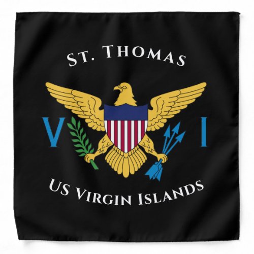 US Virgin Islands Flag St. Thomas USVI Tropical  Bandana