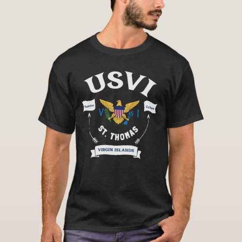 US Virgin Islands Flag St Thomas USVI Tropical T_Shirt