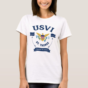 US Virgin Islands Flag St. Thomas USVI Tropical T-Shirt