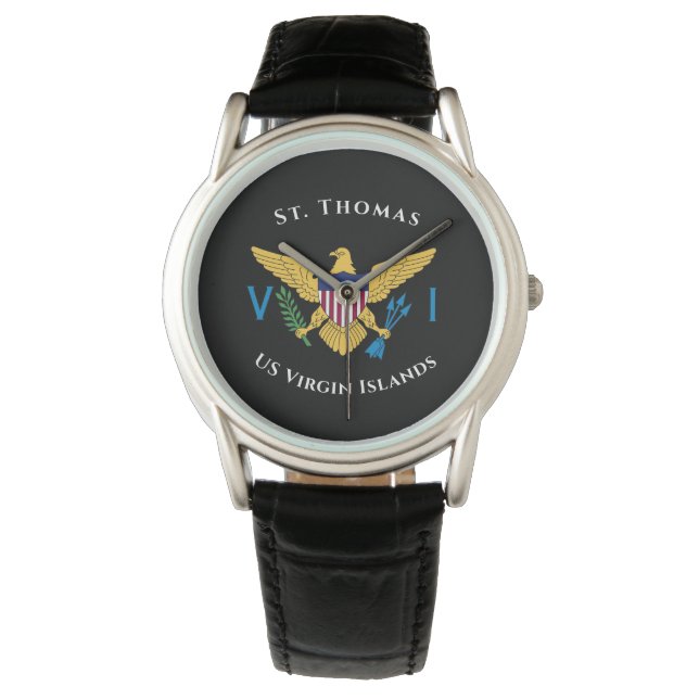 US Virgin Islands Flag St. Thomas USVI Tropical Watch (Front)