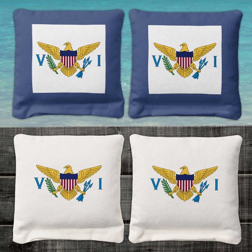 US Virgin Islands Flag Tailgate patriotic USA Cornhole Bags