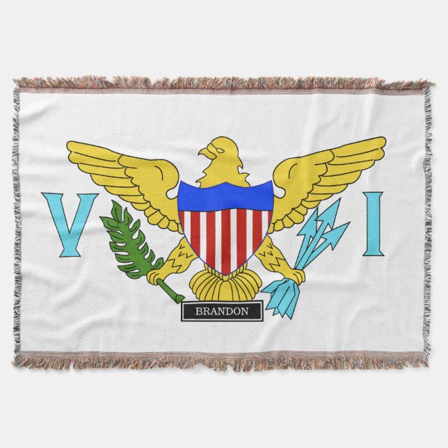 US Virgin Islands flag Throw Blanket (Front)