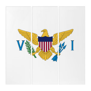 US Virgin Islands flag Triptych