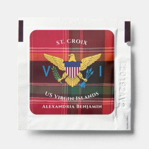 US Virgin Islands Flag USVI St. Croix Personalize Hand Sanitizer Packet