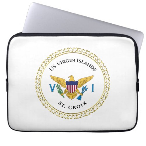 US Virgin Islands Flag USVI St Croix VI  Laptop Sleeve