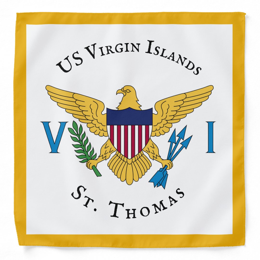 US Virgin Islands Flag USVI St. Thomas Caribbean Bandana | Zazzle