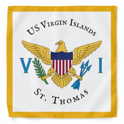 US Virgin Islands Flag USVI St Thomas Caribbean Bandana