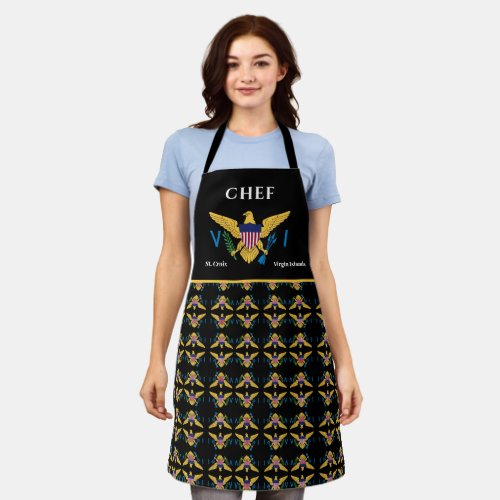 US Virgin Islands Flag USVI VI Chef Cook Apron