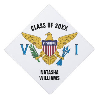US Virgin Islands Flag, VI Strong Graduation Cap Topper