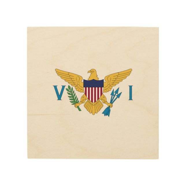 US Virgin Islands flag Wood Wall Art (Front)
