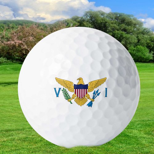 US Virgin Islands Golf Balls state Flag Patriots Golf Balls