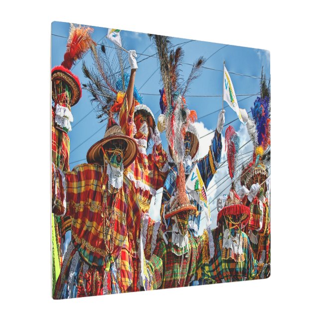 US Virgin Islands Moko Jumbie USVI Metal Print (Angled)