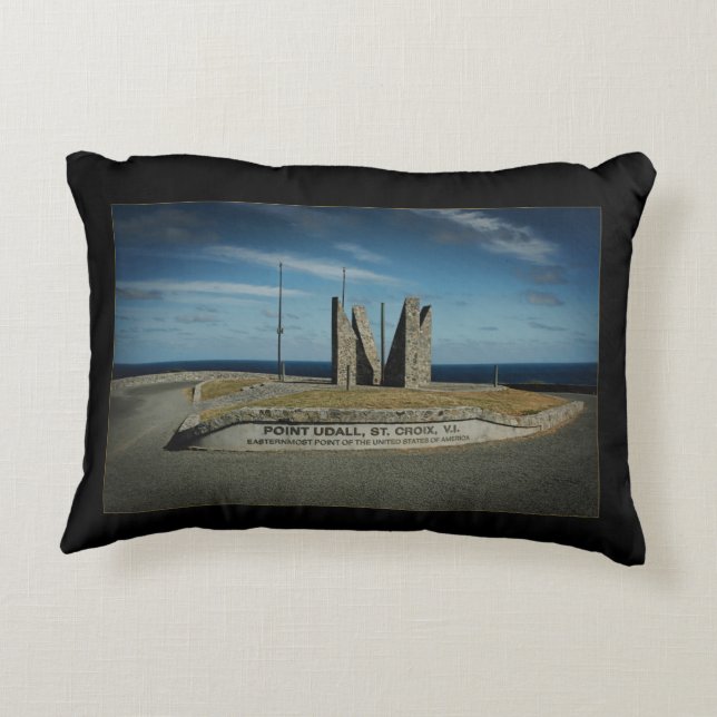 US Virgin Islands Point Udall Accent Pillow (Back)