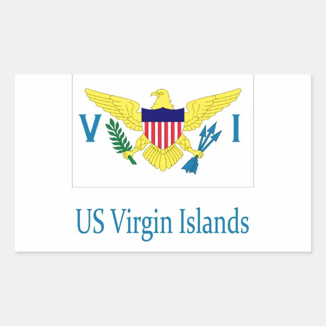 US Virgin Islands Rectangular Sticker (Front)