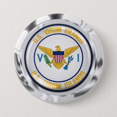 US Virgin Islands Round Emblem Button
