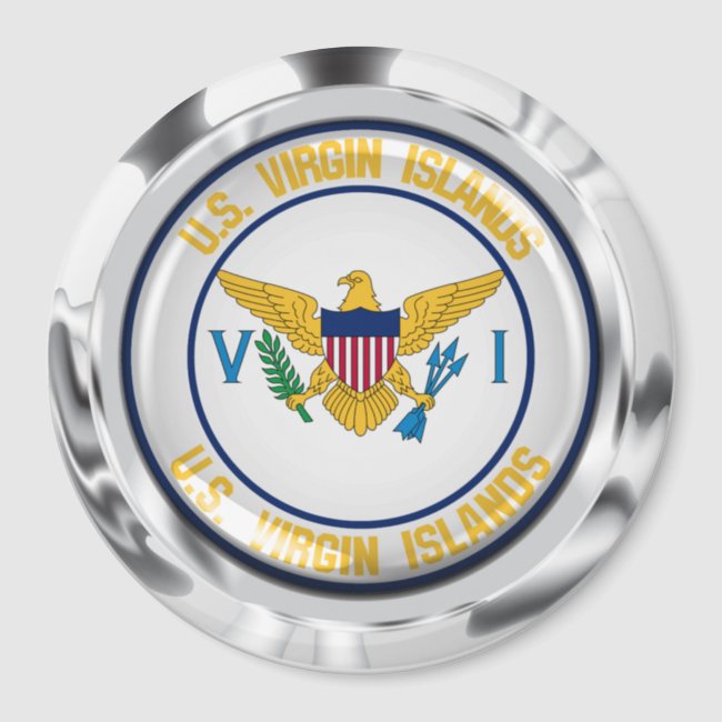 US Virgin Islands Round Emblem Magnet