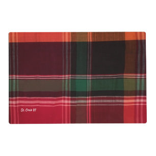 US Virgin Islands St. Croix Madras USVI Placemat