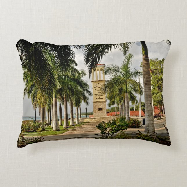 US Virgin Islands St. Croix Palm Trees Tropical Decorative Pillow (Front)