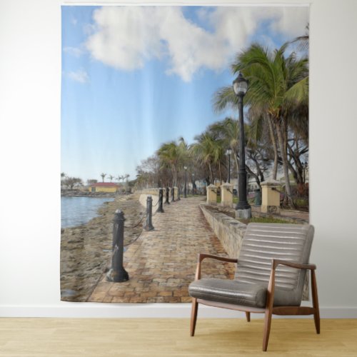 US Virgin Islands St Croix Topical Waterfront  Tapestry
