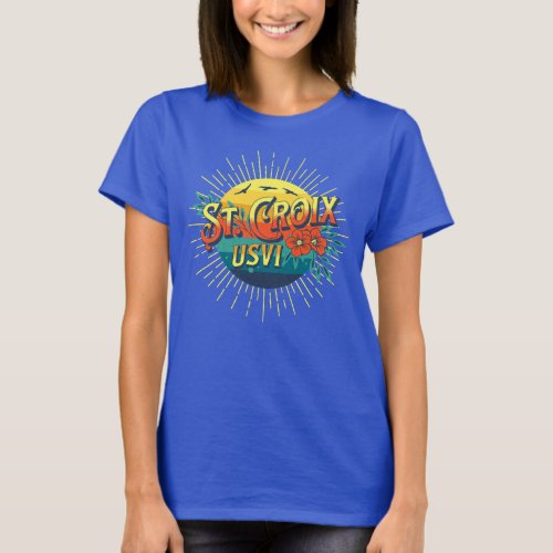 US Virgin Islands St Croix US VI Tropical T_Shirt