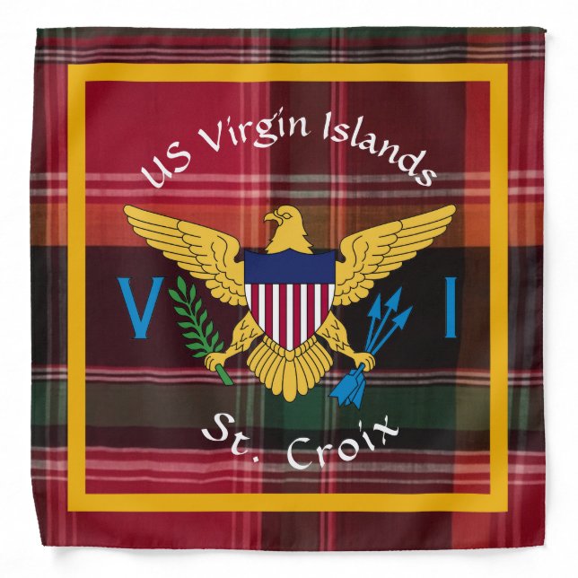 US Virgin Islands St. Croix USVI Flag Bandana (Front)