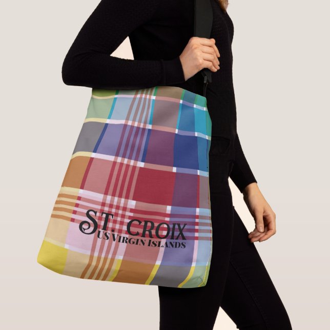 US Virgin Islands St. Croix USVI Madras  Crossbody Bag (Close Up)