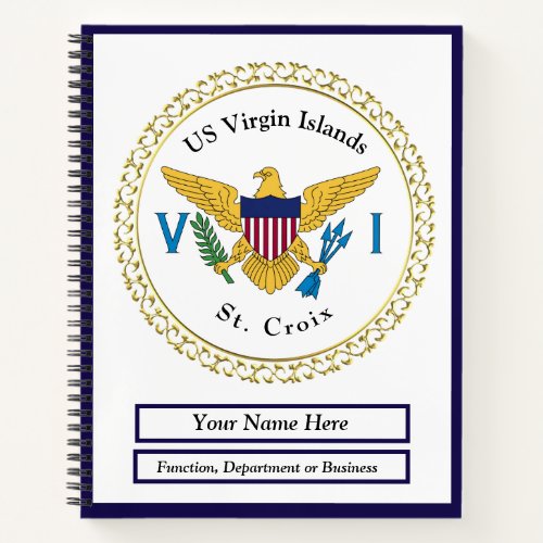 US Virgin Islands St Croix USVI Personalize Notebook