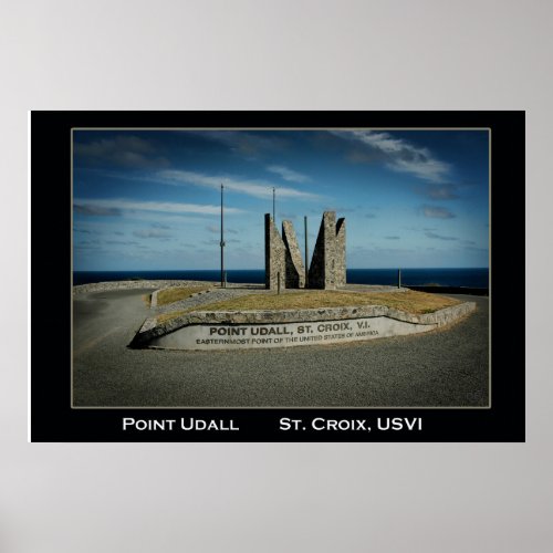 US Virgin Islands St Croix USVI Point Udall  Poster