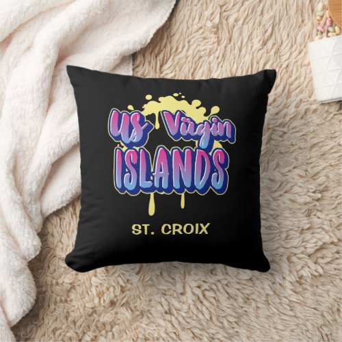 US Virgin Islands St Croix USVI Throw Pillow