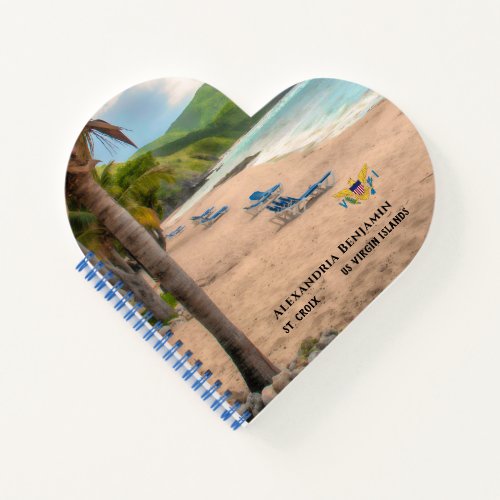 US Virgin Islands St Croix USVI Tropical Custom Notebook