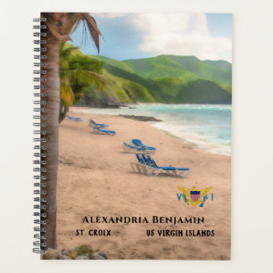 US Virgin Islands St. Croix USVI Tropical Custom Planner
