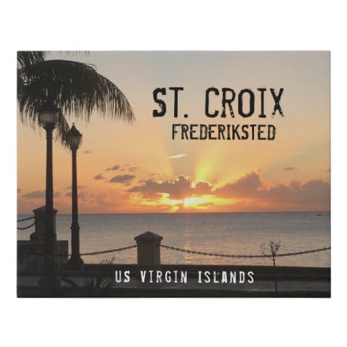 US Virgin Islands St Croix USVI Tropical Sunset  Faux Canvas Print