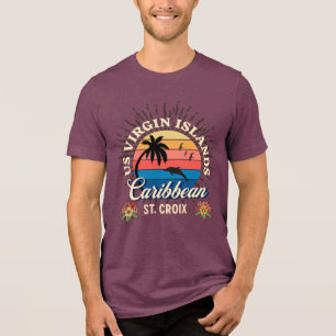 US Virgin Islands St. Croix USVI Tropical Tri-Blend Shirt