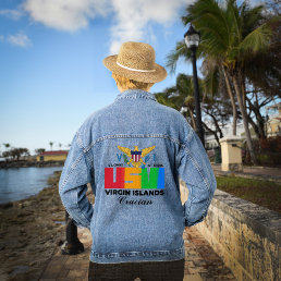 US Virgin Islands St. Croix USVI Tropical U.S. VI Denim Jacket