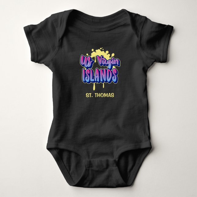 US Virgin Islands St. Thomas USVI Caribbean Baby Bodysuit (Front)