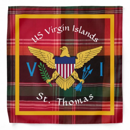 US Virgin Islands St Thomas USVI Flag Bandana