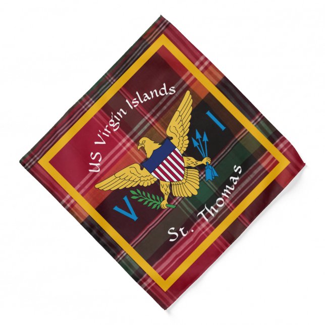 US Virgin Islands St. Thomas USVI Flag Bandana (Front)
