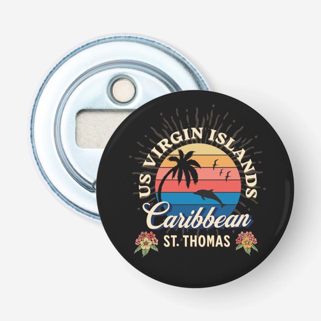 US Virgin Islands St. Thomas USVI Tropical   Bottle Opener (Front)