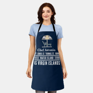US Virgin Islands USVI Caribbean Personalize Apron