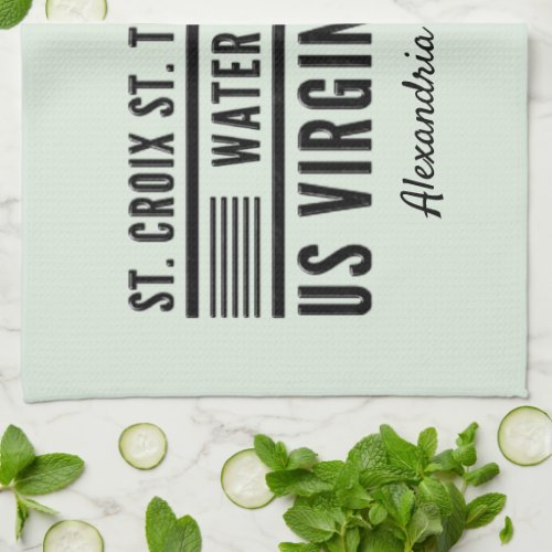 US Virgin Islands USVI Caribbean Personalize Kitchen Towel